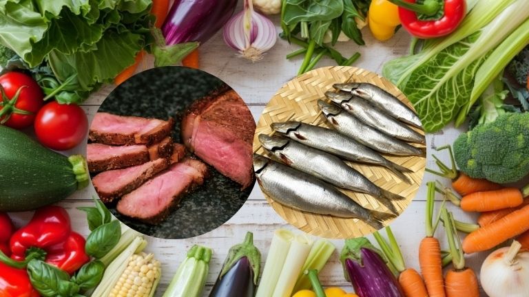 タンパク質やビタミンは肉魚、野菜で摂取